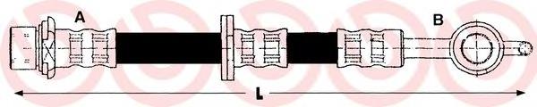 T83027 Brembo tubo flexible de frenos delantero izquierdo