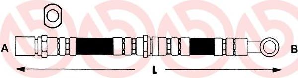 T78005 Brembo tubo flexible de frenos delantero derecho