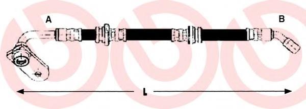 T79032 Brembo tubo flexible de frenos delantero derecho