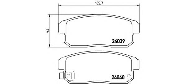 P 49 035 Brembo pastillas de freno traseras