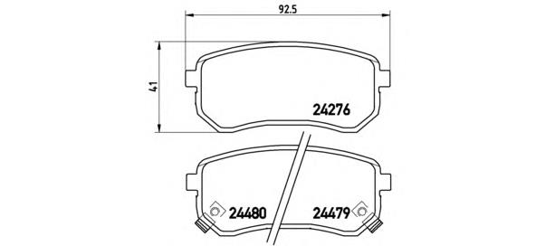 P30033 Brembo pastillas de freno traseras