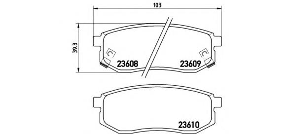 P30030 Brembo pastillas de freno traseras