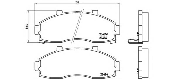 P30044 Brembo pastillas de freno delanteras