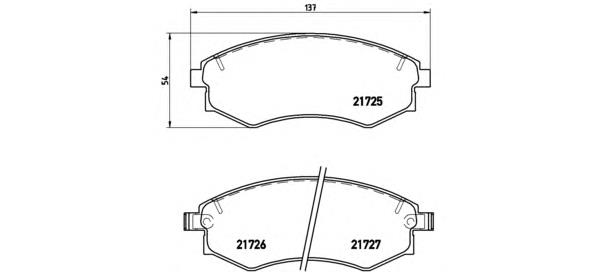 P30022 Brembo pastillas de freno delanteras