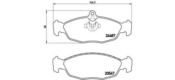 P 36 017 Brembo pastillas de freno traseras