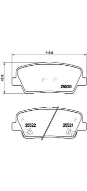 P30063 Brembo pastillas de freno traseras