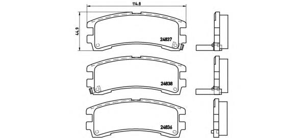 P56017 Brembo pastillas de freno traseras