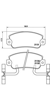 P23031 Brembo pastillas de freno delanteras