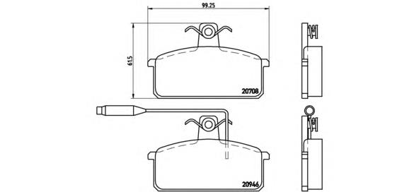 82203073 Fiat/Alfa/Lancia pastillas de freno delanteras