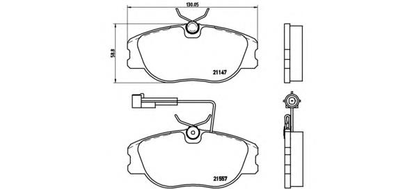 P23043 Brembo pastillas de freno delanteras