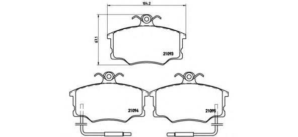 P23034 Brembo pastillas de freno delanteras