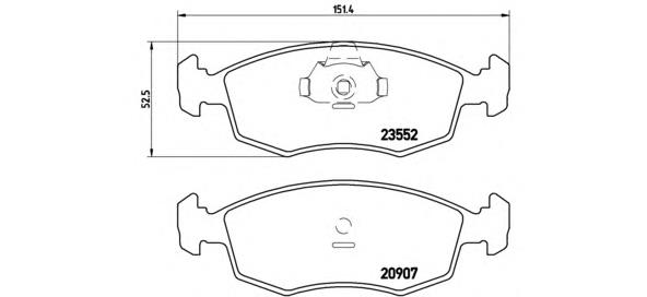 P23079 Brembo pastillas de freno delanteras