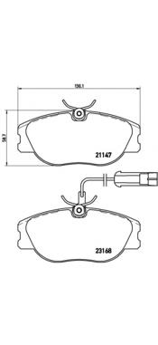 P23066 Brembo pastillas de freno delanteras