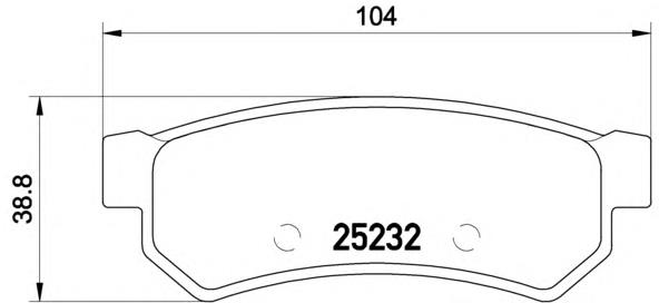 P10053 Brembo pastillas de freno traseras