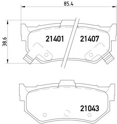 P28007 Brembo pastillas de freno traseras