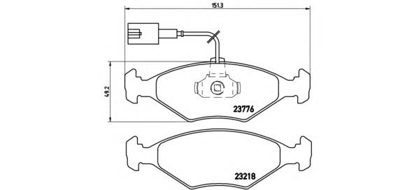 P23122 Brembo pastillas de freno delanteras