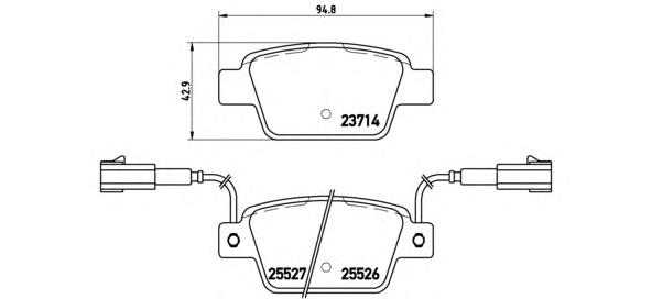 P23135 Brembo pastillas de freno traseras