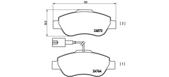 P23107 Brembo pastillas de freno delanteras