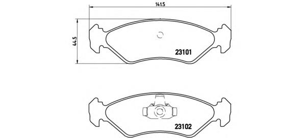 P 24 044 Brembo pastillas de freno delanteras