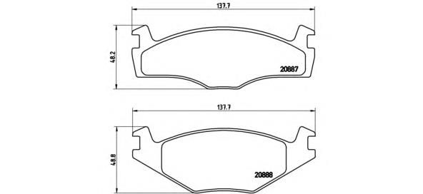 P85024 Brembo pastillas de freno delanteras