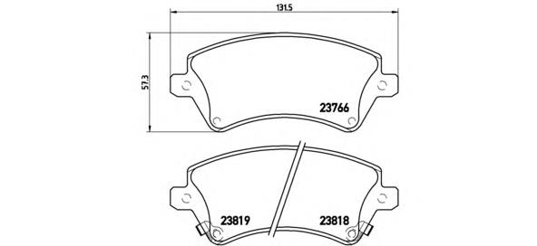 P83064 Brembo pastillas de freno delanteras