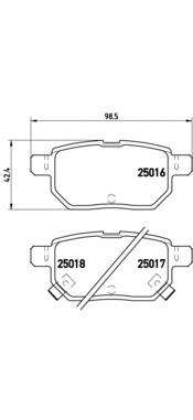 P83133 Brembo pastillas de freno traseras