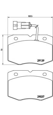 PA6019 Brembo pastillas de freno delanteras