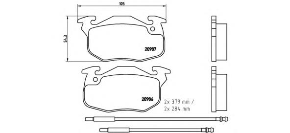 P61099 Brembo pastillas de freno delanteras