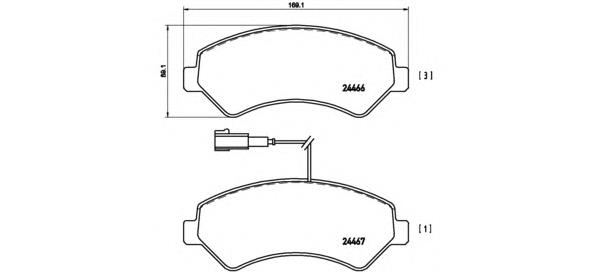 P61093 Brembo pastillas de freno delanteras