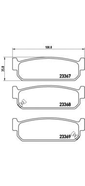 P56071 Brembo pastillas de freno traseras