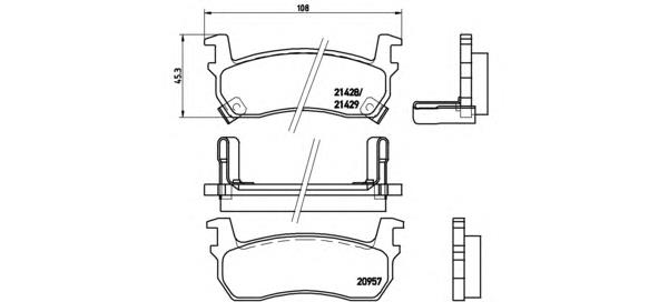 P56057 Brembo pastillas de freno delanteras