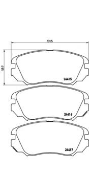 P59054 Brembo pastillas de freno delanteras