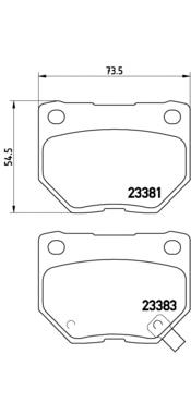 P 78 016 Brembo pastillas de freno traseras