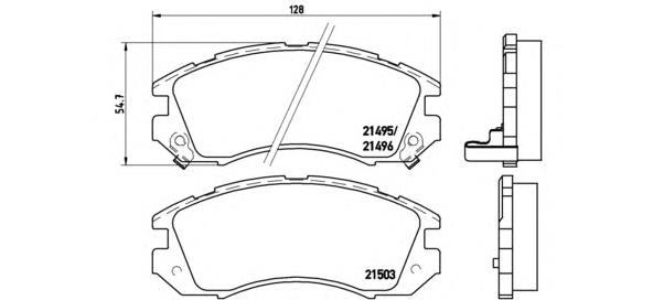 P 78 004 Brembo pastillas de freno delanteras