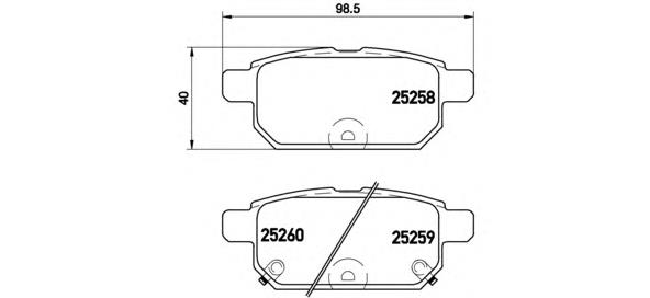 P79029 Brembo pastillas de freno traseras