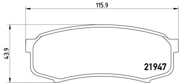 P83024 Brembo pastillas de freno traseras