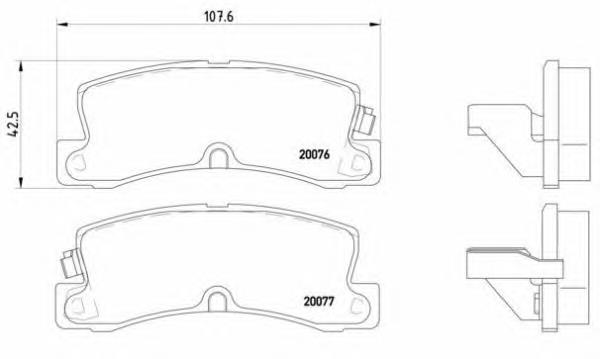 P83017 Brembo pastillas de freno traseras