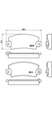 P68004 Brembo pastillas de freno delanteras