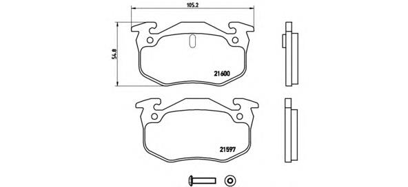 P68018 Brembo pastillas de freno traseras