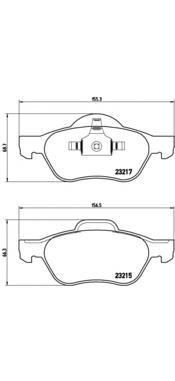 P68 029 Brembo pastillas de freno delanteras