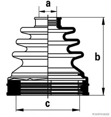 J2882018 Jakoparts fuelle, árbol de transmisión delantero interior