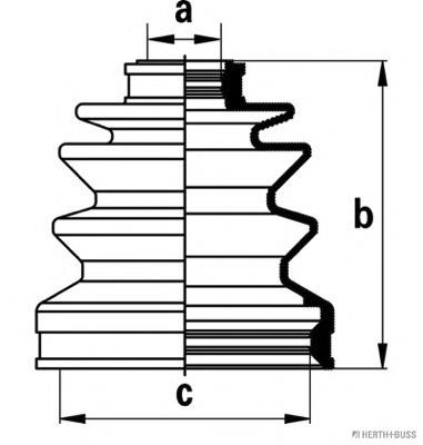 J2884001 Jakoparts fuelle, árbol de transmisión delantero interior