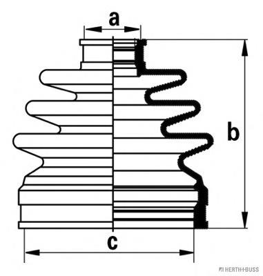 J2860901 Jakoparts fuelle, árbol de transmisión delantero exterior