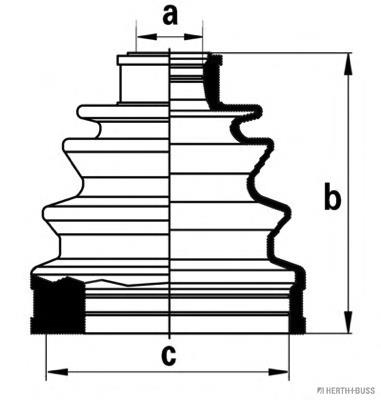 J2861017 Jakoparts fuelle, árbol de transmisión delantero interior