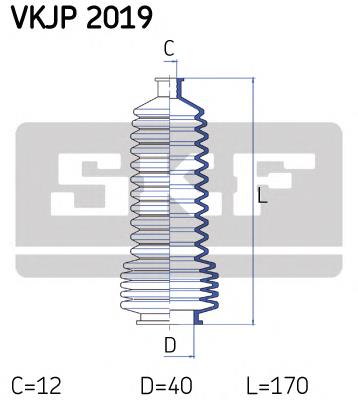 VKJP2019 SKF bota de direccion derecha (cremallera)