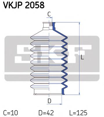 VKJP2058 SKF bota de direccion derecha (cremallera)