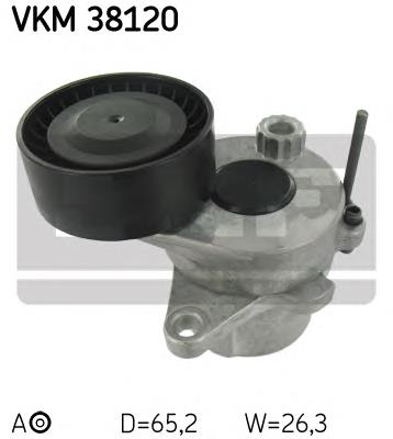 VKM 38120 SKF tensor de correa, correa poli v