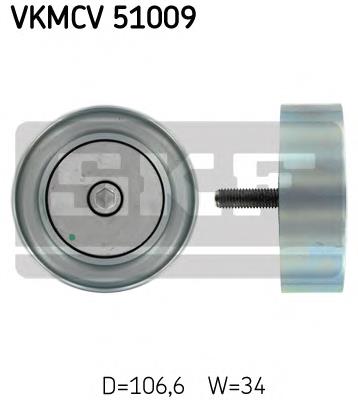 VKMCV51009 SKF rodillo, correa trapecial poli v