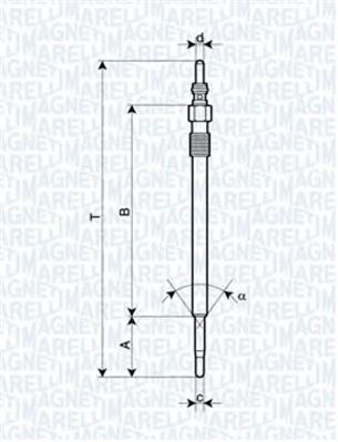 062900030304 Magneti Marelli bujía de incandescencia