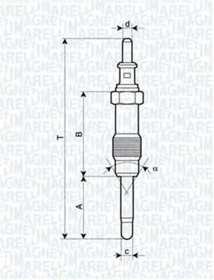 062900046304 Magneti Marelli bujía de incandescencia